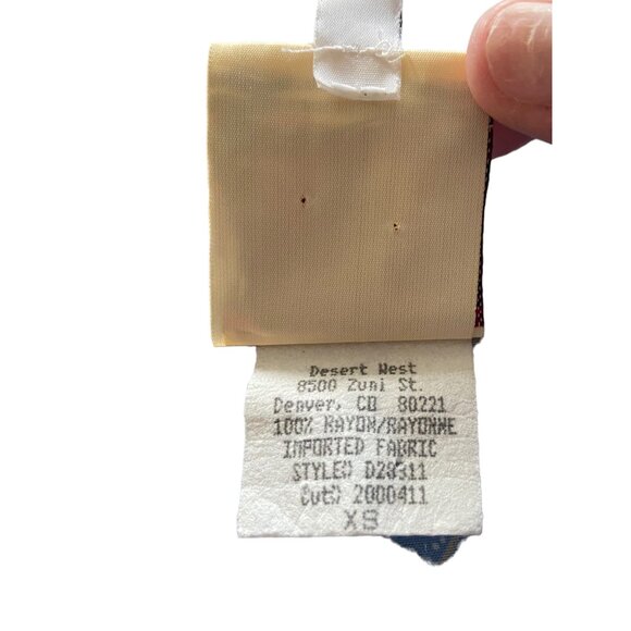 Desert West Button Down Western Shirt Blue Size XS Vintage Retro Festival Rodeo - Picture 4 of 13